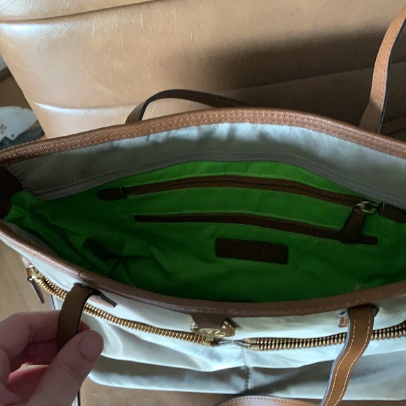 Michael Kors tan nylon tote purse - Picture 5 of 8